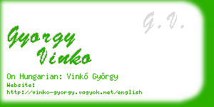 gyorgy vinko business card