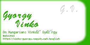 gyorgy vinko business card